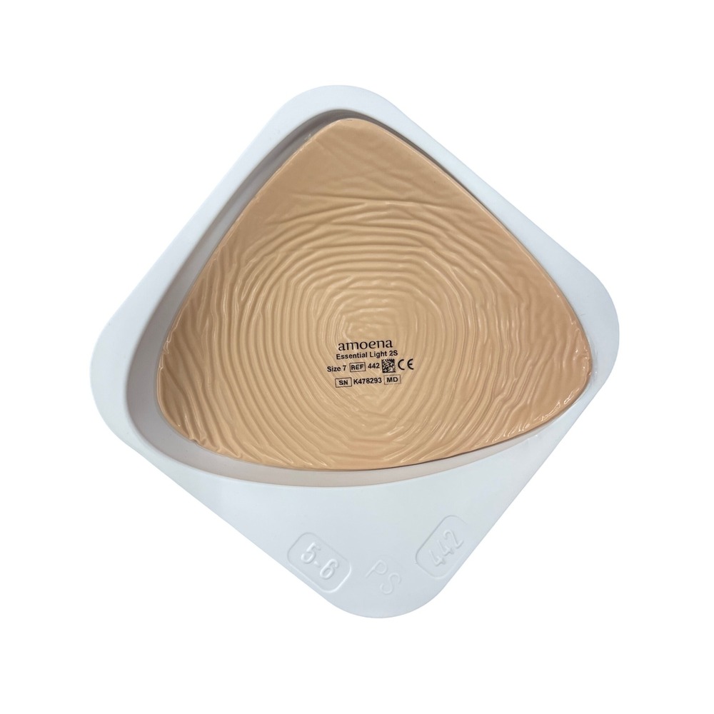 Amoena 442 Essential Light 2S Breast Form Size 7 Silicone Symmetrical Ivory I02 - Picture 3 of 3